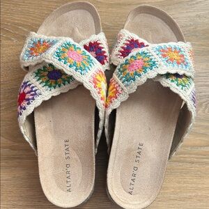 Altar'd State Colorful Crochet Sandals